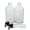 Vivaplex, 2, Large, 16 oz, Empty, Clear Glass Bottles with