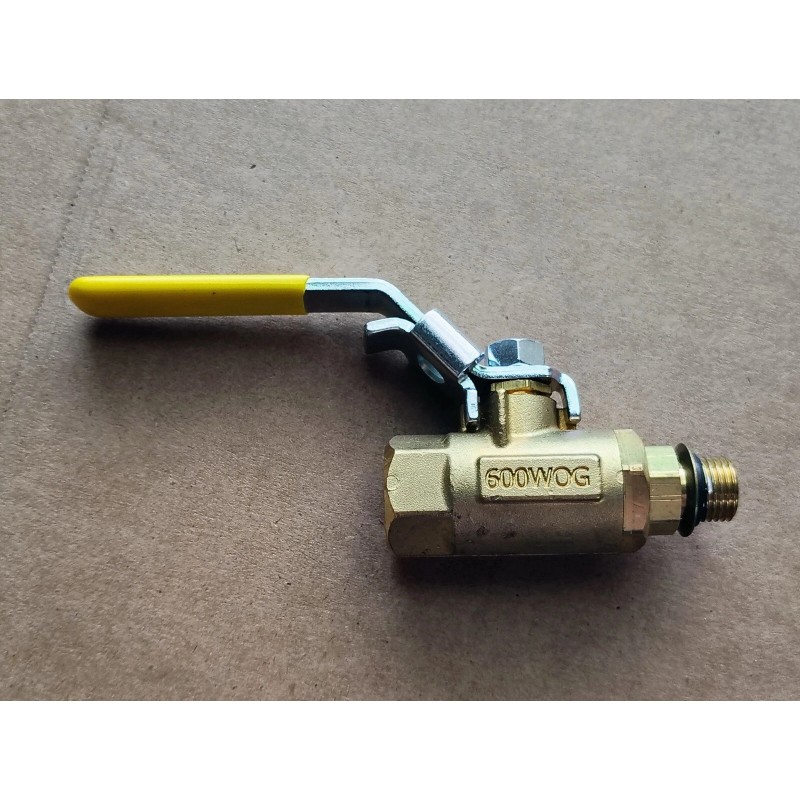 Parker 3/8" NPTF x 3/8" NPTM Brass Industrial Ball Valve