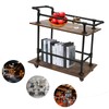 FFanhia Industrial Bar Carts/Serving Carts/Kitchen Carts/Wine Rack Carts w/Wheels with