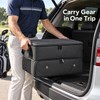 2-Layer Waterproof Golf Trunk Organizer with Ventilated 2-Pair Shoe Compartment