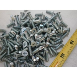- unknown - Machine Screws 8/32 x 1/2 Phillips Flat 100 degree Steel Zinc Lot of 100 #2925