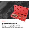 Angchun 15PCS Metric Thread Chaser Set, Thread Repair kit with