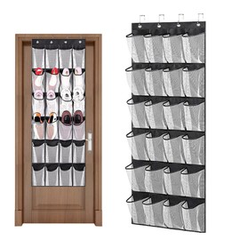 Parthan 24 Holder Hanging Shoe Organizer, Large Mesh Over Door Shoe Storage Organiser, Shoe Hanging Storage for Toys Tool Dormitory Narrow Closet Wardrobe Bedroom, Door Pocket Storage for Tidy