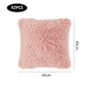 TYGFRT 2 Plush Pillowcases, Pink Cushion Cover, Fluffy Soft Pillowcase,