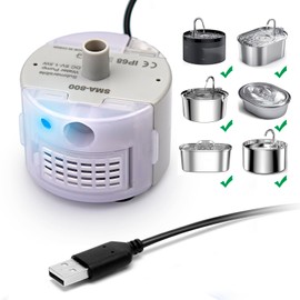 Cat Water Fountain Pump,Cat Fountain Pump Replacement Pump SMA-800 Submersible Motor,Pet Water Fountain Pump for Stainless Steel Cat Water Dispenser (Pump)