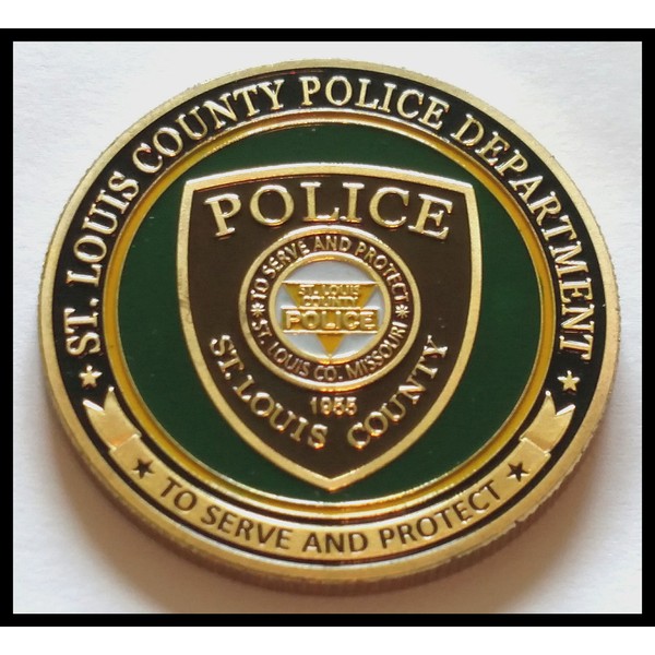 St Louis County Police Law Enforcement Colorized Challenge Art Coin