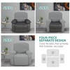 YEMYHOM 4 Pieces Stretch Recliner Slipcover Latest Jacquard Recliner Chair