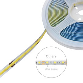 Long Life Lamp Company Cool White LED Tape Strip Light Continuous COB Illumination 5 Metres 12v Pro Use