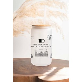 Tay Coffee Cup | 2024 Concert Eras World Tour Glass Tumbler | TTPD Merch Inspired by Tay's Iconic Songs