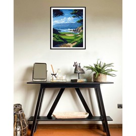 Golf Paint by Numbers, Golf Course Paint by Numbers Kit for Adults, Mountain Landscape Wall Art, Sea Beach Acrylic DIY Oil Painting on Canvas, Home Decor - Gift for Men & Golfer, 16x20inch, No Frame