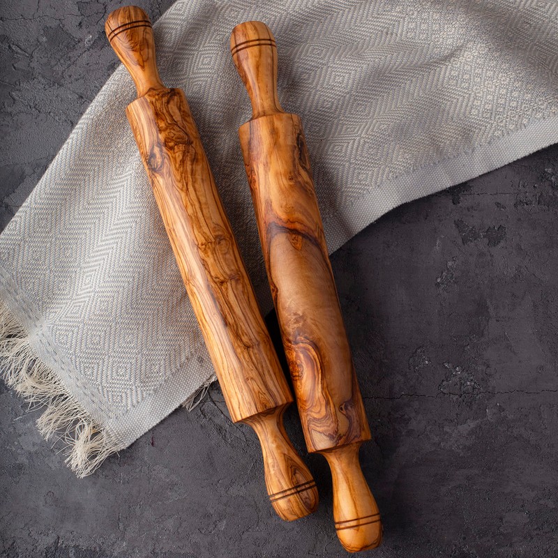 Forest Decor Olive Wood Classic Rolling Pin - Non Stick