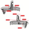 Shelf Brackets, Pack of 48, Angle Shelf Support with Double
