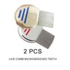 2 Pcs Stainless Steel Lice & Dandruff Comb,Fine Tooth Comb
