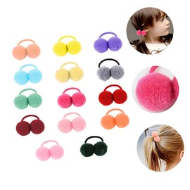 Ipetboom Soft Elastic Hair Band Plush Balls Boys and Girls Hair Ties for Braid Holders Hair Scrunchies for Toddlers