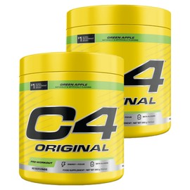 Cellucore C4 Original Pre-Workout Green Apple Flavor, 2 packs, 390g / 셀루코어 C4 오리지널 프리-워크아웃 그린 애플 맛, 2개, 390g