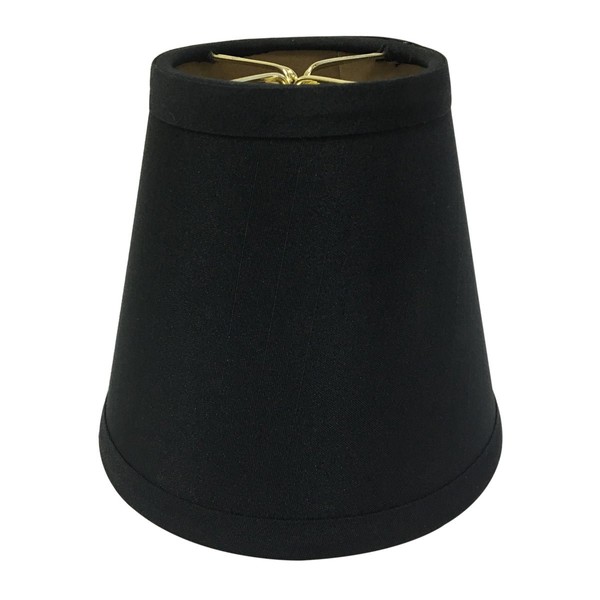 Royal Designs Hardback Empire Chandelier Basic Lamp Shade, Black, 3" x 5" x 4.5"