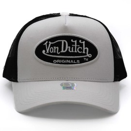 Von Dutch Traucker Bosten Snapback Cap (White/Black), white black