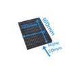 160 x 120 x 20 mm Waffle Rubber Pads for