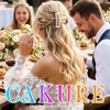 CAKURE Pearl Hair Clips White Medium Claw Clips Non Slip
