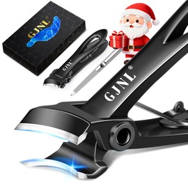 2025 Stocking Stuffers Gifts for Men, Toenail Clippers for Men Thick Nails, Heavy Duty Very Sharp Ingrown Nail Clippers Christmas Xmas Presents for Girls, Black