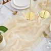 Aoksunova Muslin Wedding Table Runner, Beige, 4 m x 80