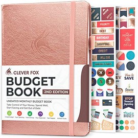 Clever Fox Budget Book 2.0 â Financial Planner Organizer & Expense Tracker Notebook. Money Planner for Monthly Budgeting and Personal Finance. Colored Edition, Compact Size (5.3" x 7.7") â Rose Gold