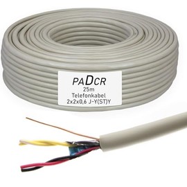 Jysty Telephone Cable Installation Cable 2 x 2 x 0.6 m 25 m