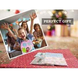 Kids Apron - Donut - Dual Pockets - chef kitchen cooking garden artist painting cleaning baking pottery gift boys girls