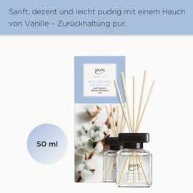 ipuro - Refreshing ipuro cotton fields room fragrance - subtle room freshener with powdery vanilla notes - stylish air freshener in the home for a puristic fragrance experience 50 ml