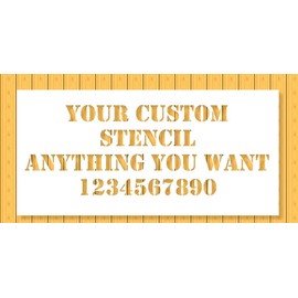 Custom Stencil 12x24 - Custom Laser Cut - Anything You Want - Strong Polyester Mil 10 - US Made (12X24)