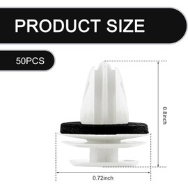Car Trim Clips, 100 pcs Universal Auto Panel Fixing Fence Panel Clips, Plastic Push Rivets for Car Boots, Interior Doors, Bumpers & More - Durable White Car Retainer Mounting Clips