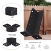 Wpbhk 4Pcs Adjustable Deck Post Anchor Base Brackets Fit 1.5x1.5,2x2,2x4,4x4