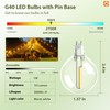 addlon 4 Pack G40 Solar Replacement Bulbs, E17 3V Shatterproof