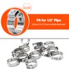 200 Pack 1/2 Inch PEX Cinch Clamps, Stainless Steel Single