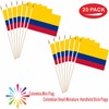 LUSEOAN 20 Pack Colombia Mini Stick Flags Colombian Small Miniature