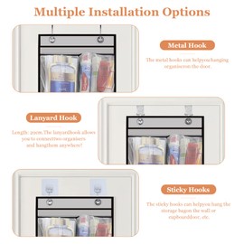 JOLIGAEA Hängeregal, 2 Stück Hängeaufbewahrung Organizer mit 5 Netztaschen,Taschen Organizer für Schrank Aufbewahrung über der Tür Hängend Organizer Kuscheltiere Aufbewahrung für Schlafzimmer (Grau)