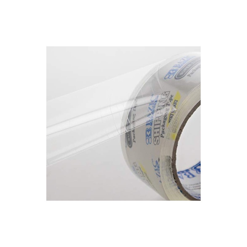 Bazic 1.88" X 49.9 m cinta de embalaje Super Clear