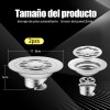 2pz Coladera Baño Acero Inoxidable Anti Olores E Insectos
