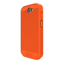 Wireless PROTECH Case Compatible with CAT S48C. Slim Flexible Rugged Case with Drop Protection (Orange)