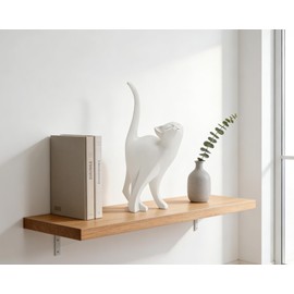AMOIENSIS White Cat Statue Modern Abstract, Home Office Shelf Decor, 7-Inch Vibrant Assorted Colors, Easy to Match Any Decor Style