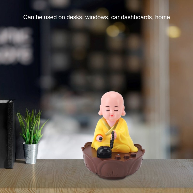 Musical Nodding Monk Figurine Decoration Moving Head Buddha Statue with