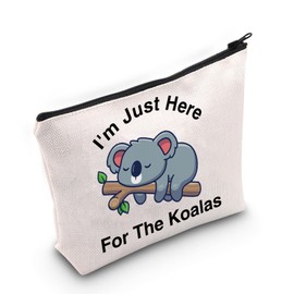 Funny Koala Gift I'm Just Here for The Koalas Cosmetic Bag Australia Zoo Gift (Here for The Koalas CA Bag)