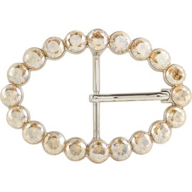 BELTINGER Valence Belt Buckle 4.0 cm | Buckle Interchangeable Buckle Belt Buckle 40 mm Solid | Pin Buckle with Rhinestones | Interchangeable Belt up to 4 cm, Silver with Yellow Stone