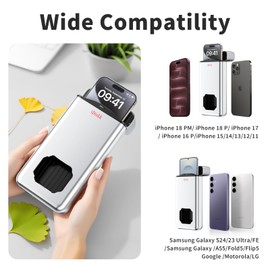 iDiskk Silver Metal Timed Phone Lock Box, Self-Control Timer Locker