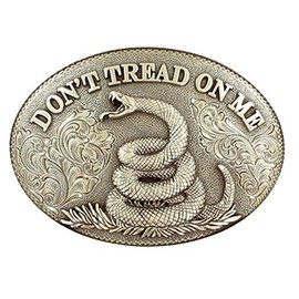 Nocona Boots Don't Tread on Me Antique Silver Buckle