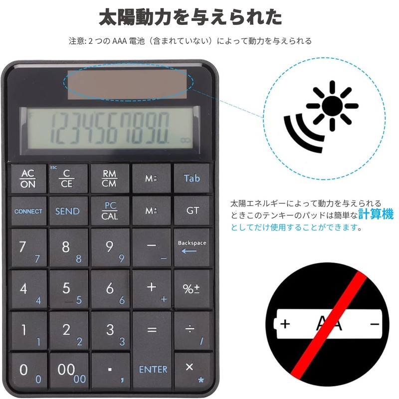 2 in 1 2.4G Wireless Tenkey with Calculator Function, 29