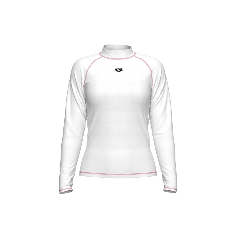 ARENA Women's Vest L/S Graphic Rash Guard Shirt, White
