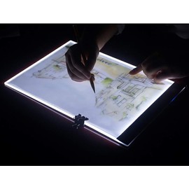 A4 Ultra-Thin Portable LED Light Box Tracer USB Power Adjustable Brightness LED Artcraft Tracing Light Pad for Student, Artists, Drawing, Sketching,Animation, Stencilling, X-Ray Viewing