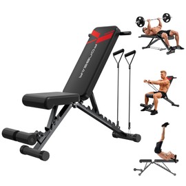 FONBEAR Adjustable Weight Bench, 660LBS Foldable Workout Bench Press for Full Body Strength Training, Multi-Function Incline Decline Bench - Great for Beginners and Professional Use