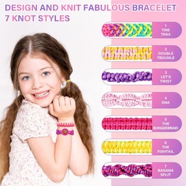 FHNSEL Friendship Bracelet Making Kit, Arts and Crafts for Children Aged 8-12, DIY Bracelet Kit, Toy Gift for 6 7 8 9 10-12 Years Old for Girls and Children